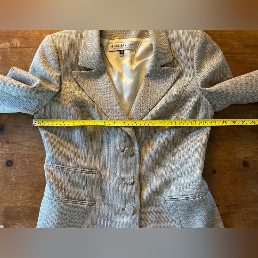 Excellent cond. Pure wool Frans Baviera Barcelona Alta Costura tweed blazer. - Picture 14 of 16